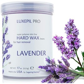 Lavender Hard Wax Beads for Hair Removal - All-Natural Painless Wax for Face, Bikini, Armpit, Legs, Arms, Chest, Upper Lip - Easy to Use, Fast-Melting Body Wax - 17 oz
