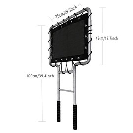 SOEZmm Volleyball Blocker Pro SPL2T – Sturdy Big T Baffle Training Aid for Blocking, Spiking & Hit Placement – One-Piece Steel Frame & Elastic Bungee Net,Lightweight & Portable