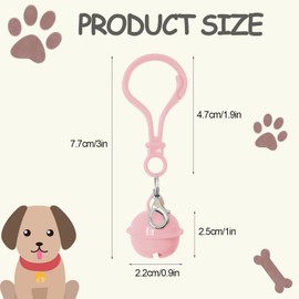 Aoche Pet Bells for Dog Collars, 6pcs Dog Bells Cat Bells for Collar Multi-Color Dog Collar Charms Pet Pendant Accessories with Clasps