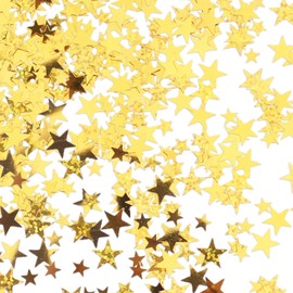 ENLACE Star Confetti Gold Table Decoration, Pack of 4000 Confetti Golden Wedding, Glitter Confetti Birthday Decoration, Sequins Birthday Table Decoration, Confetti Confetti Decoration Christmas