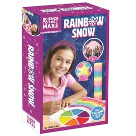 Science to The Max Rainbow Snow- Create 2 Gallon of Colorful and Reusable Snow- 7 Science Experiments Included - Stem Activity Kit for Boys & Girls 8+- Snow for Winter Display