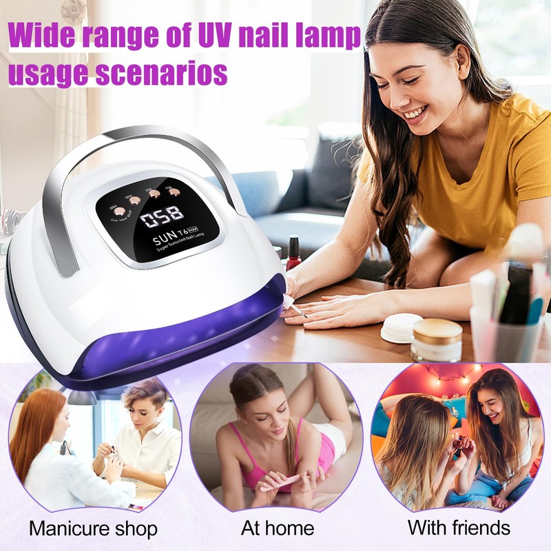 LKE 220W UV LED Nail Lamp, Professional Gel Dryer with