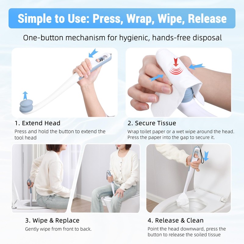 Chonario Bottom Buddy Toilet Wiping Aid – 16.5" Butt Wiper