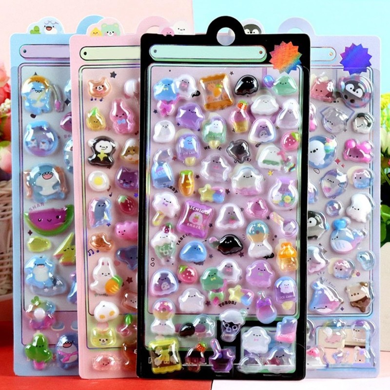 3dシール おしりぷにぷにシール かわいい 6点 4点セット 貼り付け可能 女の子 3Dカートゥーン マシュマロ diy