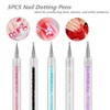 FULINJOY 5 Pcs Nail Art Liner Brushes, Dual-ended Nail Art