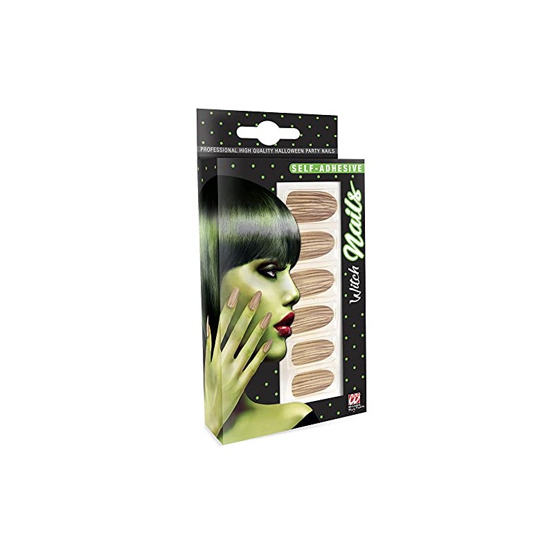 WIDMANN ? Set 12 Nail Stiletto Zombie/Witch Womens, Multicoloured, One