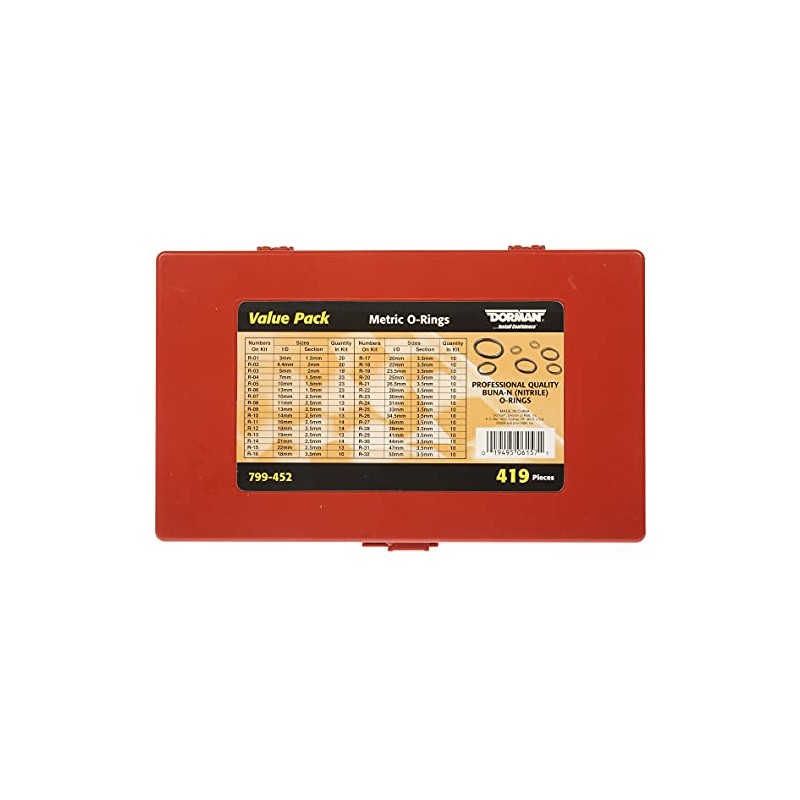 Dorman 799-452 Metric O-Rings Value Piece- 32 Sku's, 419 Piece