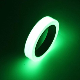 GTIWUNG Luminous Tape 10 m x 10 mm, Green Light Tape Sticker, Fluorescent Tape, Luminous Tape, Warning Tape, Waterproof, Removable, Durable, Portable