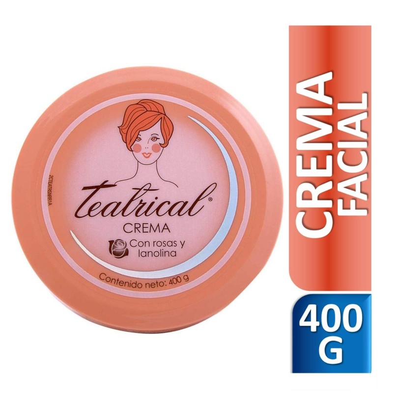 TEATRICAL - Crema facial con lanolina y rosas. Tarro con