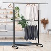 Simple Houseware Double Rod Garment Rack, Black