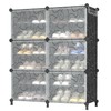 AWTATOS Shoe Rack, 6 Tier Shoe Storage Cabinet with Door,