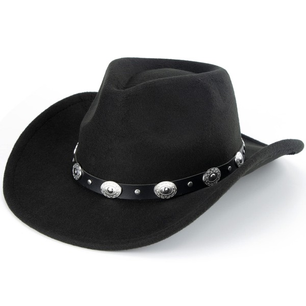 Women Felt Wide Brim Western Cowboy Hat for Men Panama