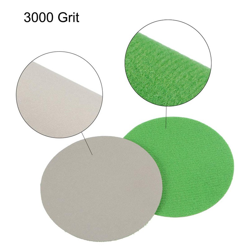 uxcell 3 Inch Wet Dry Sanding Discs 3000 Grit Hook
