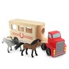 Melissa & Doug Horse Carrier Wooden Vehicle Play Set with