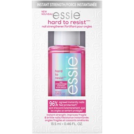 Essie nail strengthener treatment, hard to resist nail strengthener, clear nail strengthening treatment with a natural pink tint, clear natural tint, 0.46 fl oz