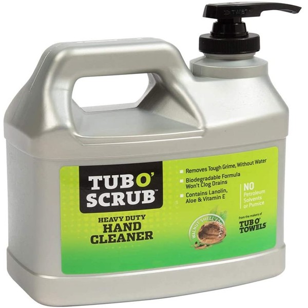 Tub O Towels Tub O Scrub TS28 Heavy Duty Pumice-Free Hand Cleaner, Removes Tough Grime & Dirt Without Water, Biodegradable, 128oz (1 Gallon) Jug