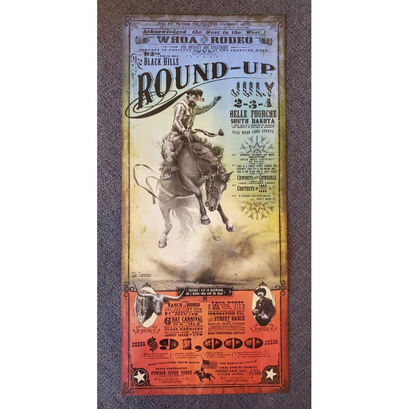Belle Fourche Black Hills Round Up Rodeo poster art by