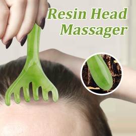Scalp Massage Comb - Resin Scratcher for Relaxing - Portable Anti Stress Soothing Scalp Comb for Men Women Hair Washing Spa Travel Home Shower