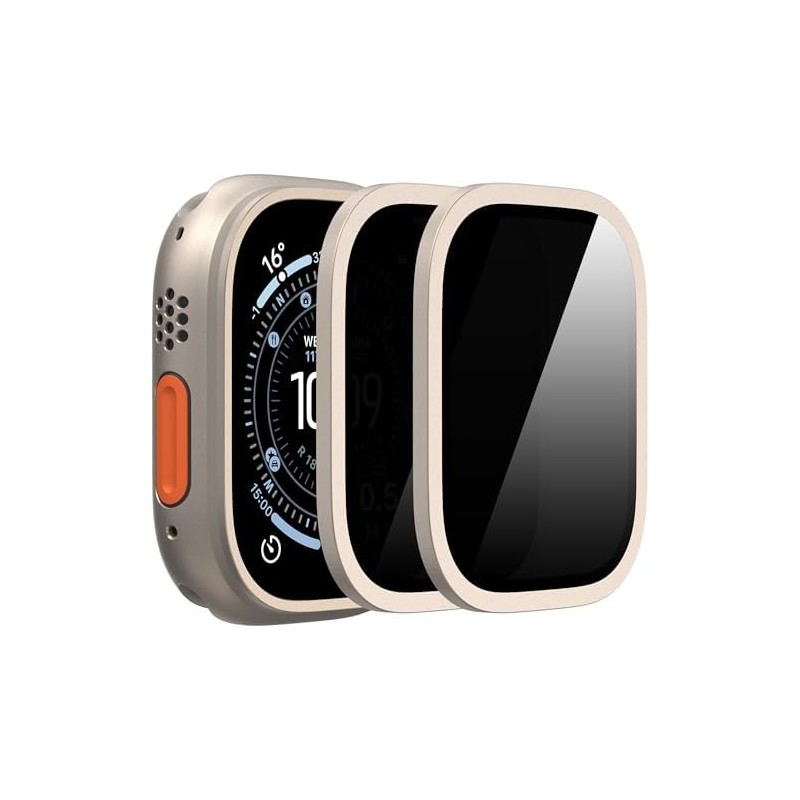 Suoman 2PCS para iWatch Ultra 321 49MM Protector Pantalla,TitanioTitanio