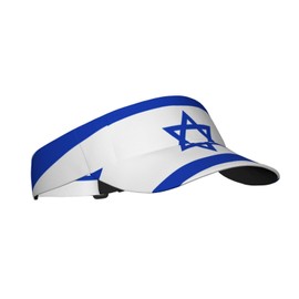 Flag of Israel Adjustable Visor Hat Sun Cap for Women Men Teens for Sport Beach Tennis Golf Running Hiking