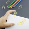 100pcs Paper Clips Portable Mini Cute Banana Shape Rustproof Electroplated