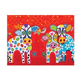 Maxwell & Williams Love Hearts Tea Towel with Bird Design, Tea Towel, 100% Cotton, Red, 50 x 70 cm, Kitchen Towel, Dish Cloth, Tock Towels