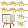 ArtisanWonders 8 Pack Metal Dinosaur Knobs for Kids Furniture -