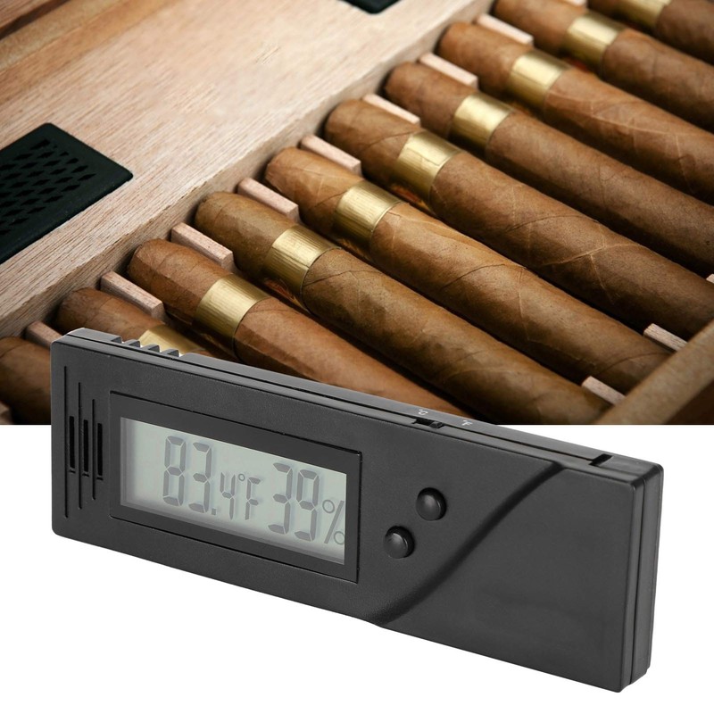 AUHX Humidor Humidity Meter, Cigar Digital Hygrometer Simple Convenient Safe