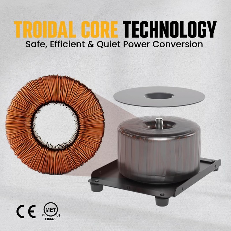 K KRIËGER 450 Watt Voltage Transformer, 110/120V to 220/240V Step