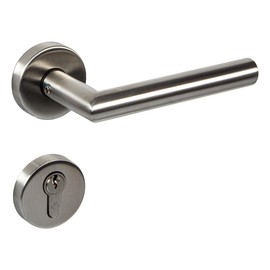 Stainless Steel Door Fitting, Door Handle on Round Rosette