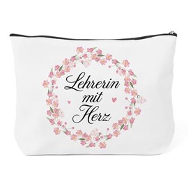 Cosmetic Bag for Women with Zip Ideal as a Teacher Gift Thank You or Horse Gift for Girls When Travelling, Teacher, teacher