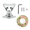 Kobelle- Diamond Round Brilliant Crystal Door Knobs Polished Chrome Round