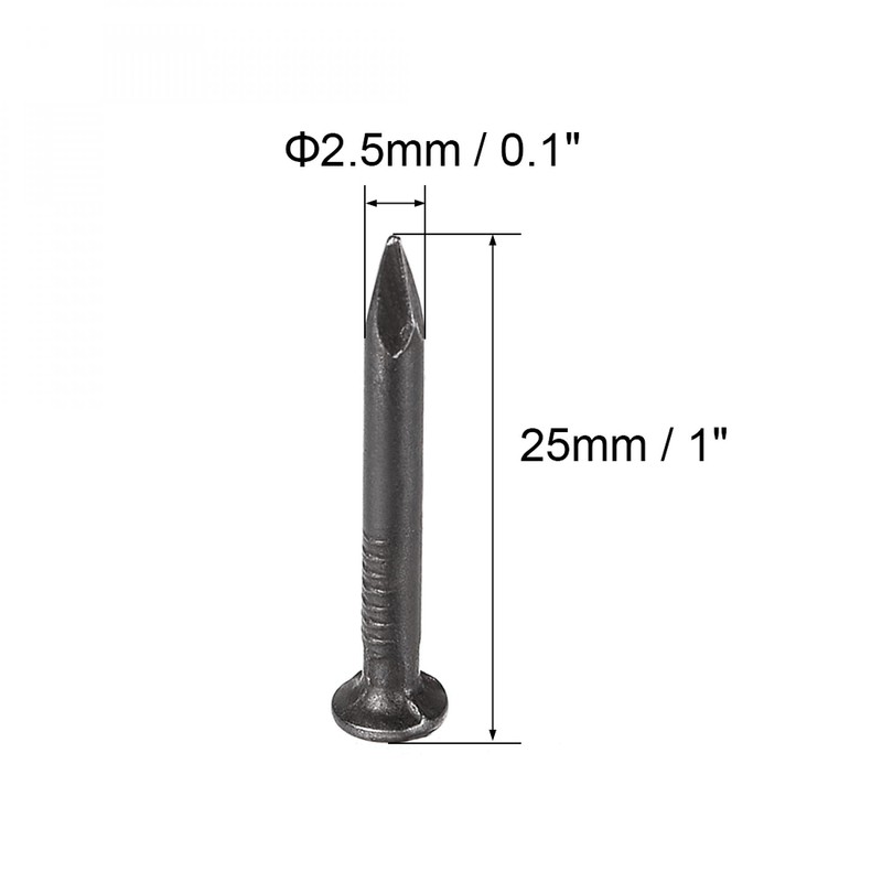 sourcing map Hardware Nails Carbon Steel Point Tip Wall Cement