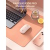 RAPIQUE Slim Wireless Mouse, Bluetooth & 2.4GHz, Rechargeable, Beige
