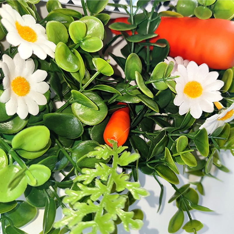 Easter Carrot Wreath Daisy Eucalyptus Wreath Indoor Outdoor Happy Easter