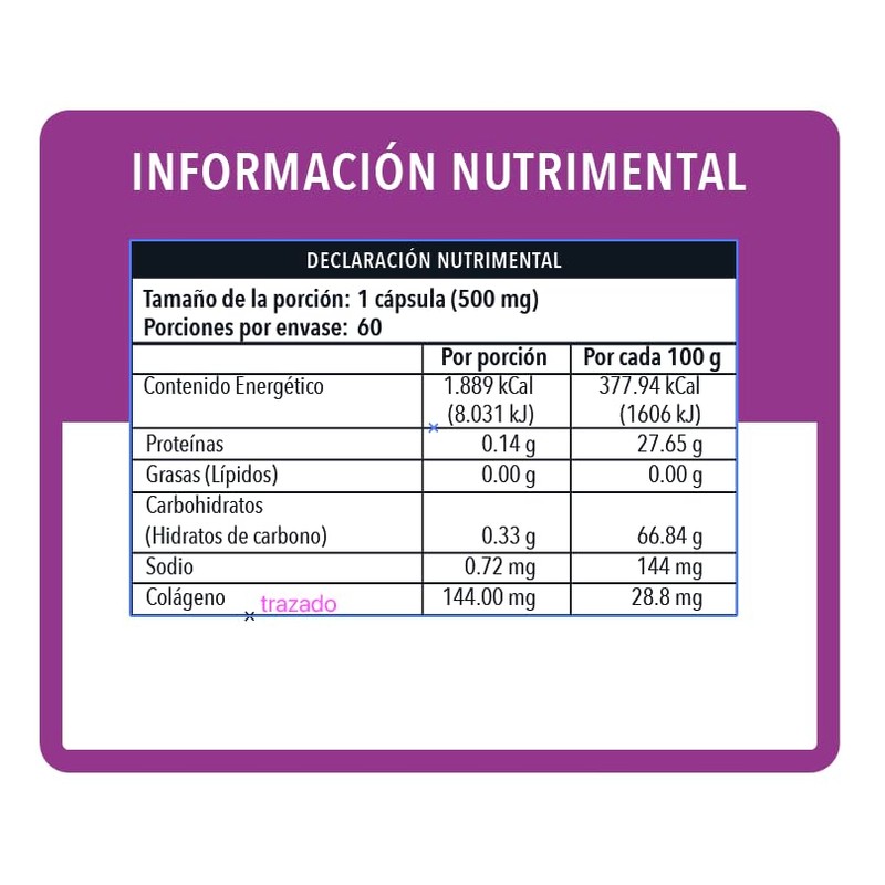Colágeno Plus, Cápsulas de 500 mg, 60 Cápsulas por Frasco