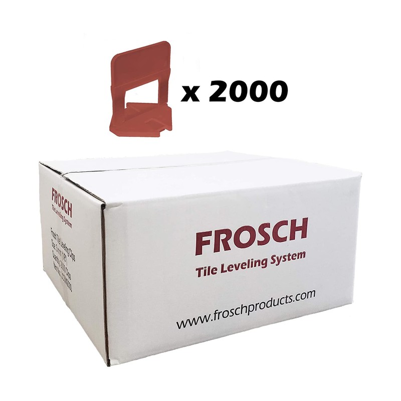 FROSCH Tile Leveling System - 1/32" (1mm) Clips, 2000-Pack
