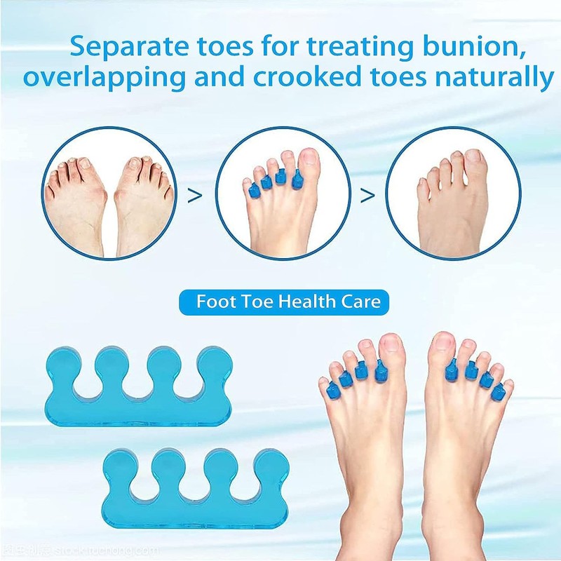 Toe Separators Spacers Pedicure, Repeatable Washable Toenail Dividers for Men