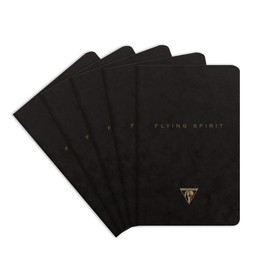 Clairefontaine Flying Spirit 102506C Notebooks Lined 11 x 17 cm 48 Sheets Black Assorted Designs 1 Pack