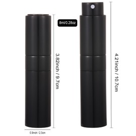 YWG Stone 8ml Portable Mini Perfume Atomizer bottles, Empty Refillable Spray Bottle with 3 Types of Refill Tools, Pocket Travel Perfume Sample Bottles 7pack