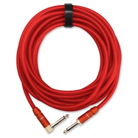 Pronomic Trendline INST-A-6R Professional Guitar / Instrument Cable / 6.3 mm Jack / 24 Carat Gold-Plated / Flexible and Robust Outer Sheath / Includes Cable Clip / Red