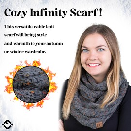 Funky Junque Infinity Scarf - Charcoal (Confetti)
