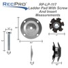RecPro Round Ladder Pad with Screw and Star Nut for