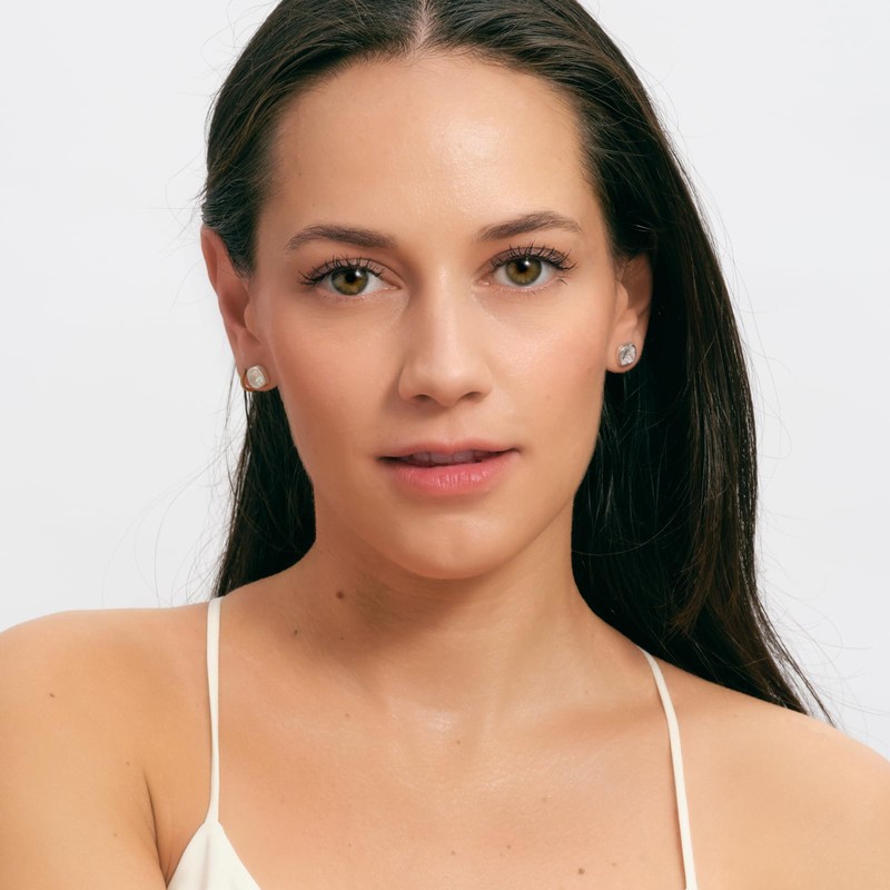 LuckyLy Aretes Mujer Plata con Zirconia Cúbica – Joyería y