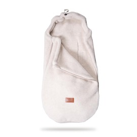 my junior® ThermoWool 2-in-1 Cosy Edition Footmuff for Baby Car Seats and Prams, 100% Virgin Wool, with Zip (Beige)