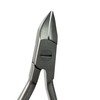 5in Nail Nippers with Curved Jaws and Foldable Spring Mechanism