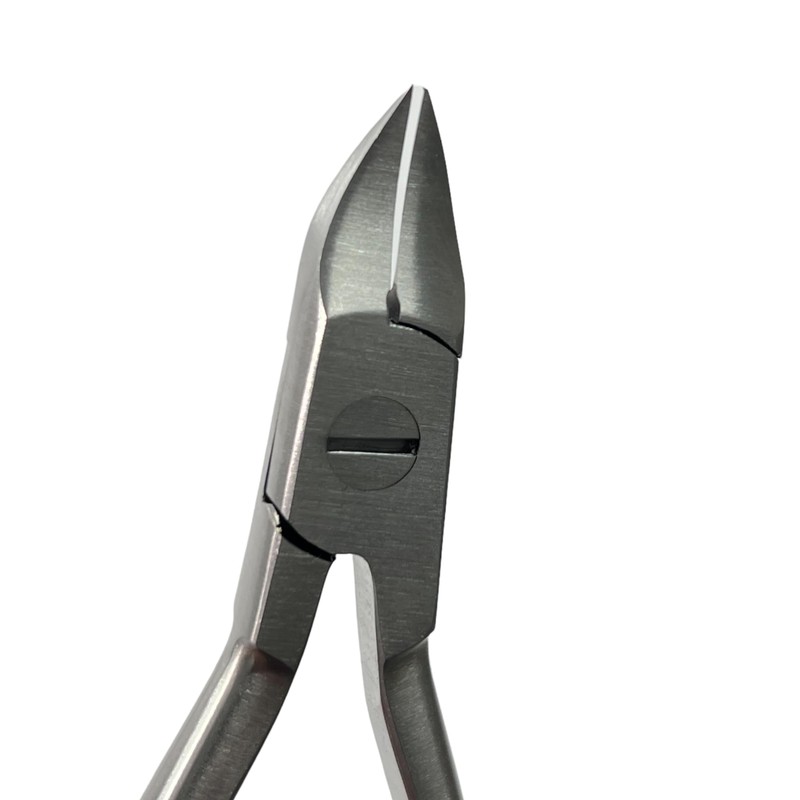 5in Nail Nippers with Curved Jaws and Foldable Spring Mechanism