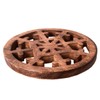 Purpledip Wooden Trivet 'Stellar Snowflake' Coaster Hot Pad Mat For