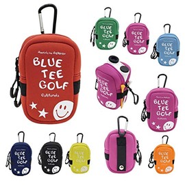 Blue Tea Golf Stretch Multi-functional Pouch AC009 [Can Store Ball Distance Measuring Devices♪] (Red)