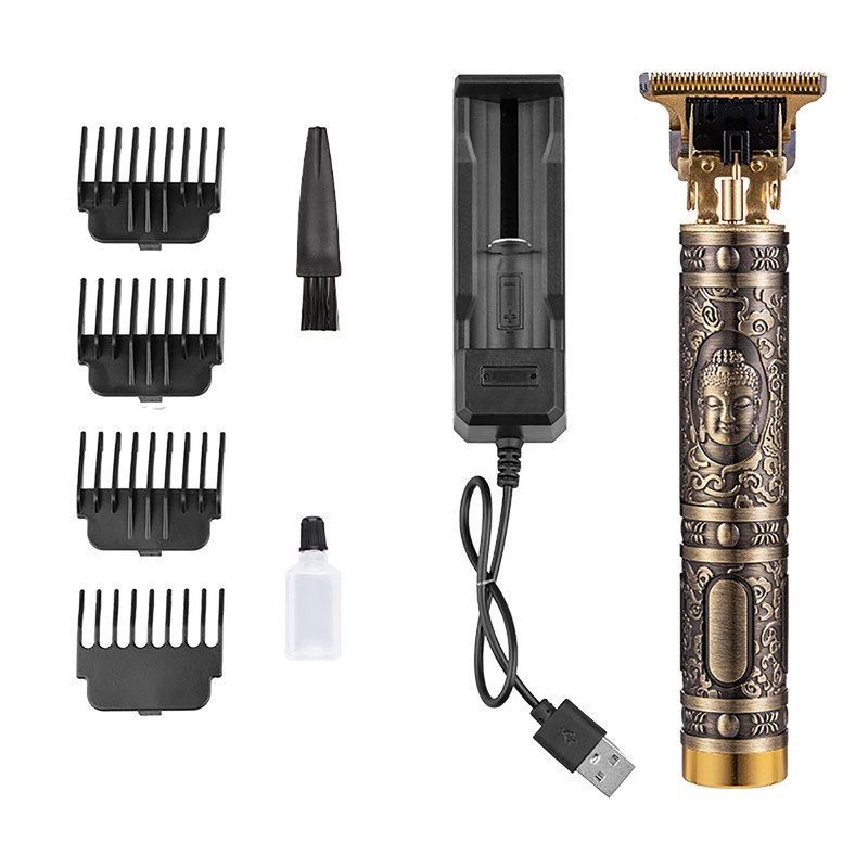 Electronic Hair Clipper Professional Titanium Rechargeable Hair Cutting Trimmer for